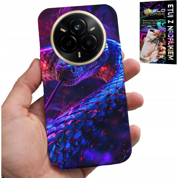Custodia Per Realme 14 Pro+ 5G - Serpente Cobra Serpente A Sonagli Rettili Custodia + Pellicola Protettiva-image