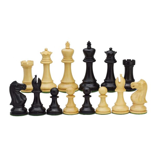 Roogu Old Staunton 3,5" Set Di Scacchi In Legno Di Bosso Fatto A Mano In India"-image