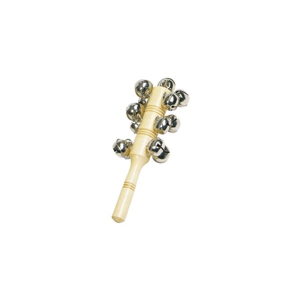 Goki 15280 Bastone Con 13 Tintinnii, Argento/Naturale-image