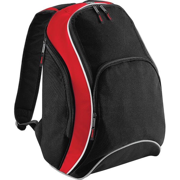 Zaino Bagbase Teamwear, 21 Litri BC1314 (Taglia Unica) (Nero/Rosso/Bianco)-image