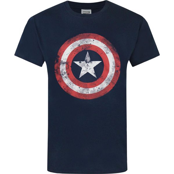 Maglietta Captain America Herren Movie Shield NS4053 (S) (Blau)-image