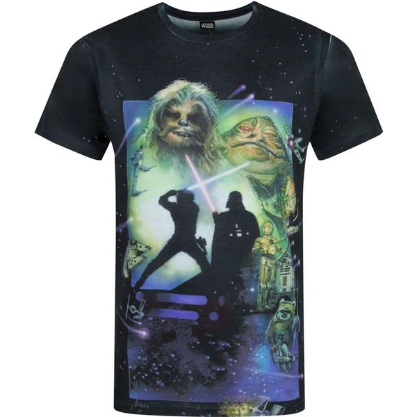Star Wars Herren Ritorno Dello Jedi Maglietta A Sublimazione NS4291 (S) (Schwarz)-image