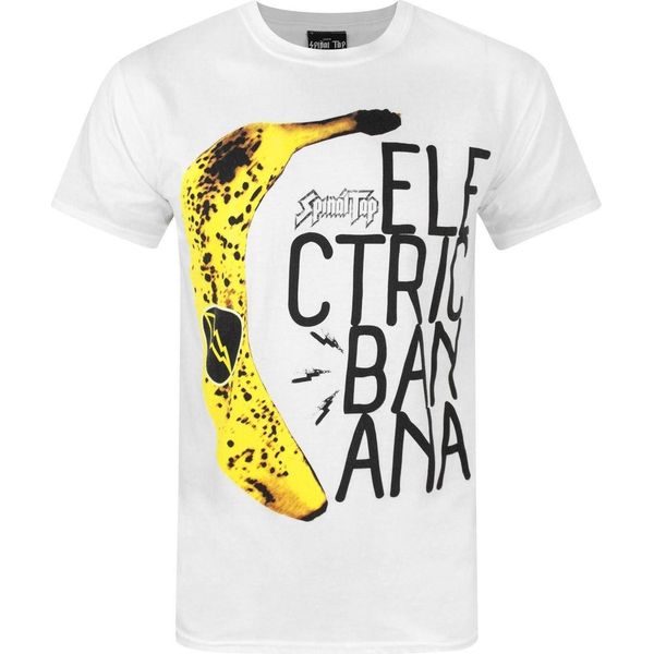Maglietta Ufficiale Spinal Tap Electric Banana Da Uomo NS4828 (S) (Bianco)-image