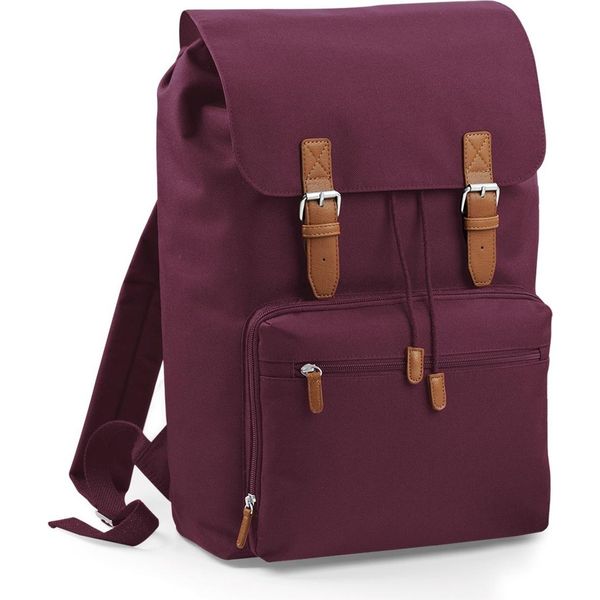 Zaino/Zaino Per Laptop Bagbase Heritage, Per Laptop Fino A 17 Pollici (2 Pezzi/Confezione) BC4456 (Taglia Unica) (Borgogna)-image