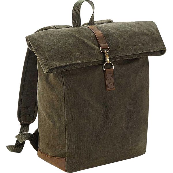 Zaino Quadra Heritage In Tela Cerata Con Accenti In Pelle RW7077 (Taglia Unica) (Verde Oliva)-image