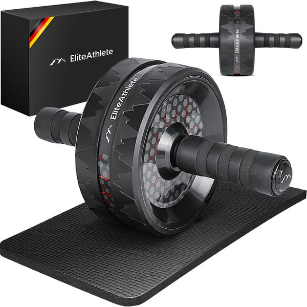 Eliteathlete® Abdominal Roller - Abdominal Roller - Abdominal Trainer For Home - Abdominal Path - Abdominal Trainer - Ab Wheel Incl. Tappetino Imbottito Per Le Ginocchia-image