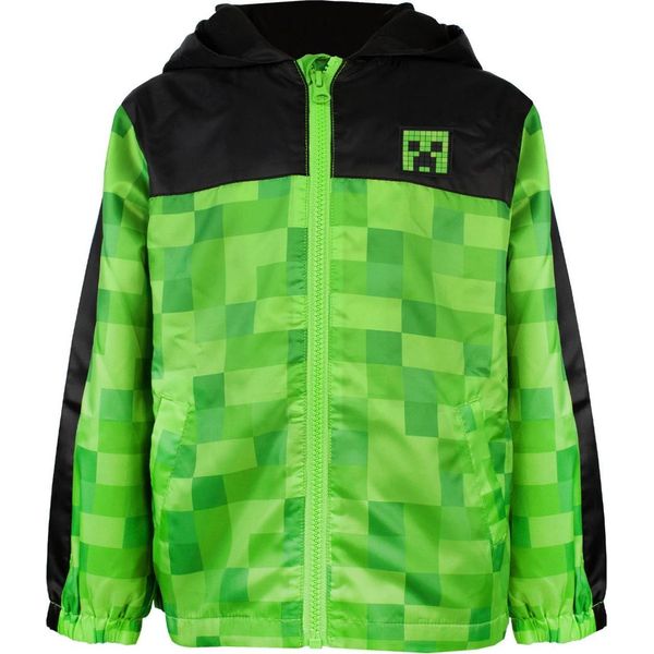 Minecraft - Giacca, Impermeabile, Con Cappuccio Per Ragazzi NS6232 (116) (Verde/Nero)-image