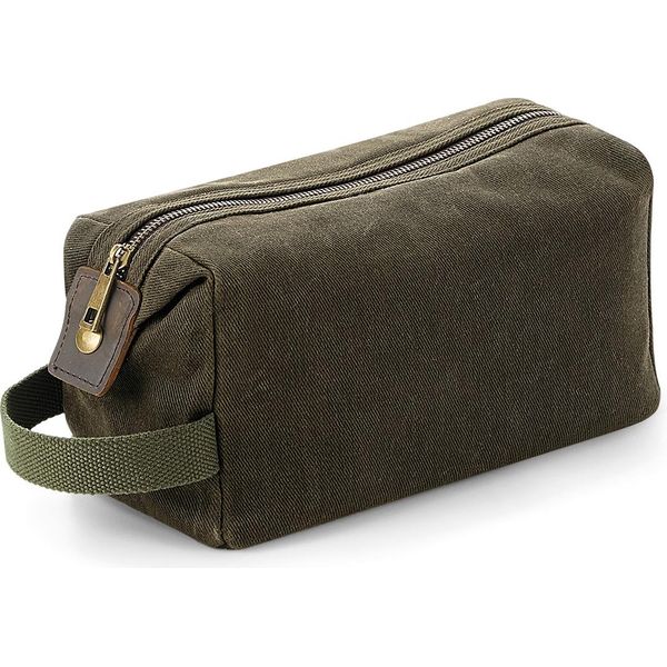 Quadra - Borsa Per Cosmetici "Heritage"", Pelle RW7082 (Taglia Unica) (Verde Oliva)"-image