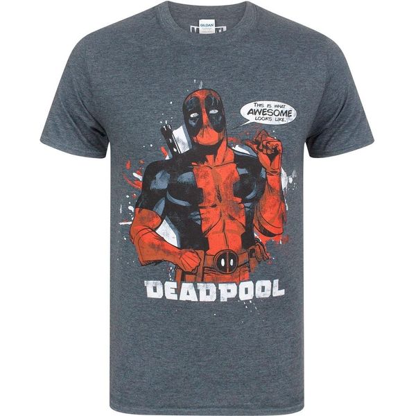 Deadpool - Maglietta "This Is What Awesome Looks Like"" Per Bambini NS5278 (S) (Anthrazit)"-image