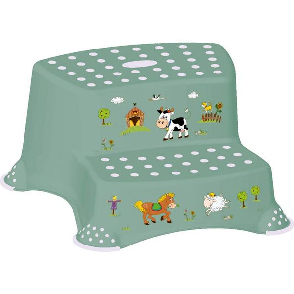 Keeeper 1003131506300 Keeeper Sgabello Per Bambini "Igor Funny Farm, A Due Gradini, Verde"-image