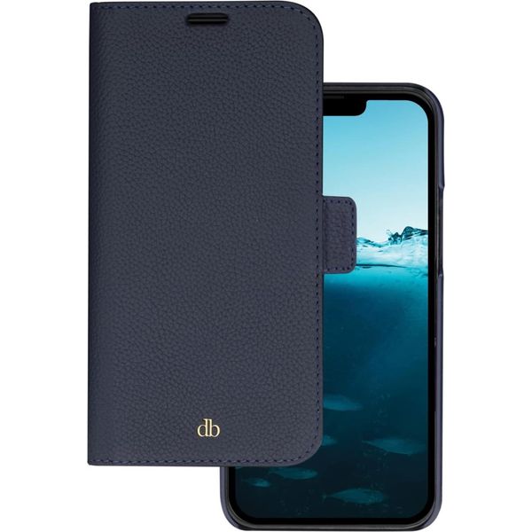 DBRAMANTE1928, Custodia Per Apple Iphone 14 Pro Max Folio 2 In 1 Modello New York Con Portacarte, Blu Navy-image