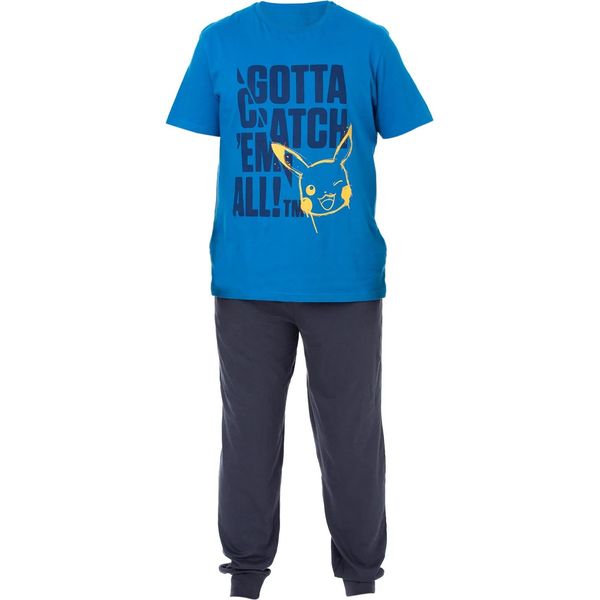 Pokemon - Pigiama "Gotta Catch Em All"" Con Pantaloni Lunghi Da Uomo NS7006 (S) (Blu/Blu Navy)"-image