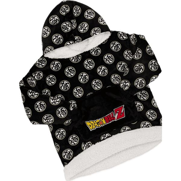Dragon Ball Z - Coperta Con Cappuccio "Vuddie"" Per Bambini NS7033 (Taglia Unica) (Nero)"-image