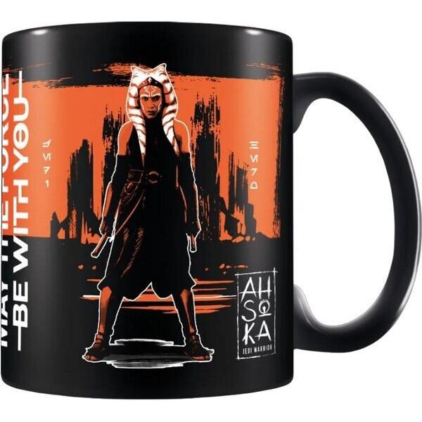Star Wars: Ahsoka - Tazza Da Caffè, Spazzolata PM7702 (Taglia Unica) (Nero/Arancione/Bianco)-image