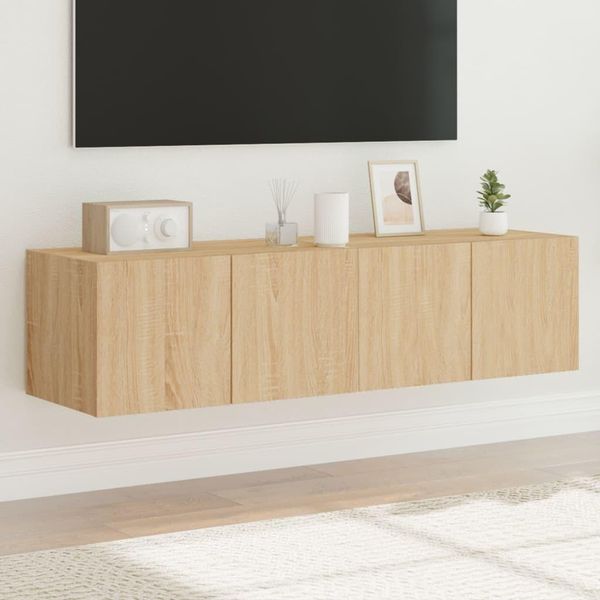 Maison Exclusive - Mobile Tv Con Luci Led 2 Pezzi In Rovere Sonoma 60X35X31 Cm-image