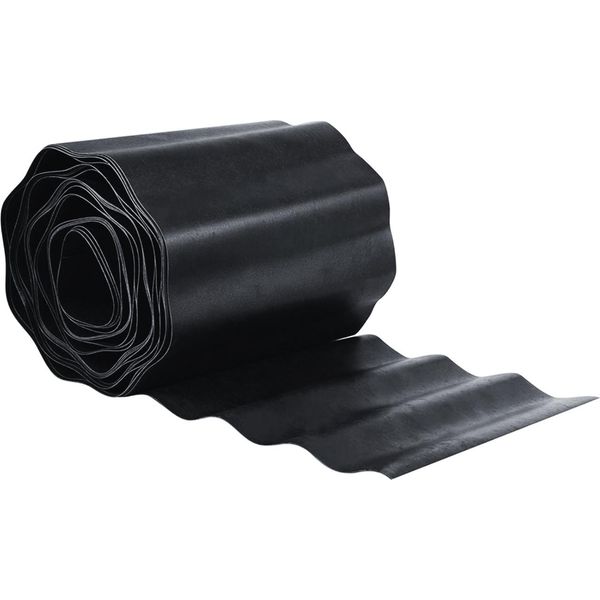 Gardenix Waveborder Bordatura Per Prato In Plastica Lunghezza 9 M Altezza 10-25 Cm – Antracite / 20 Cm-image
