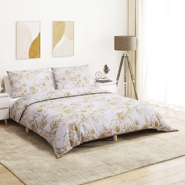 Pratico Set Di Biancheria Da Letto Bianca E Marrone 260X240 Cm In Cotone - Biancheria Da Letto ,Arredamento Di Design 8051426 1Pacco-image