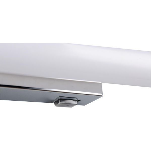 Lampada Da Parete Per Bagno Sopra Lo Specchio Bianco Cromo Oblunga 60 Cm Interruttore Colore Neutro Led 6W Mattimo Trio-image