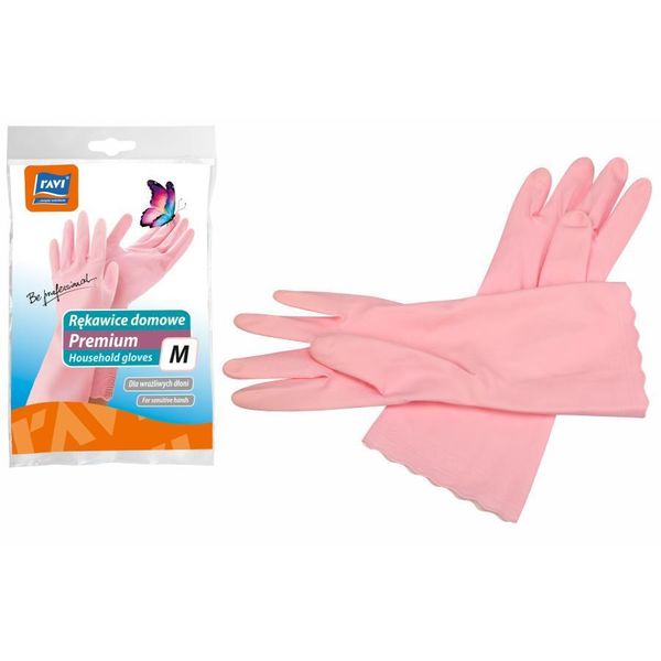 Guanti Per La Pulizia Della Casa M In Gomma Rosa 1 Paio-image