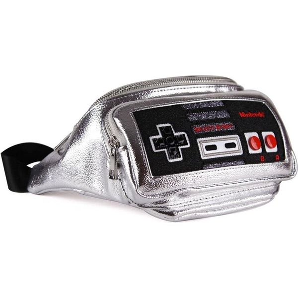 Danielle Nicole - Borsa Con Cintura, 'Super Mario' NS6202 (Taglia Unica) (Argento/Nero)-image
