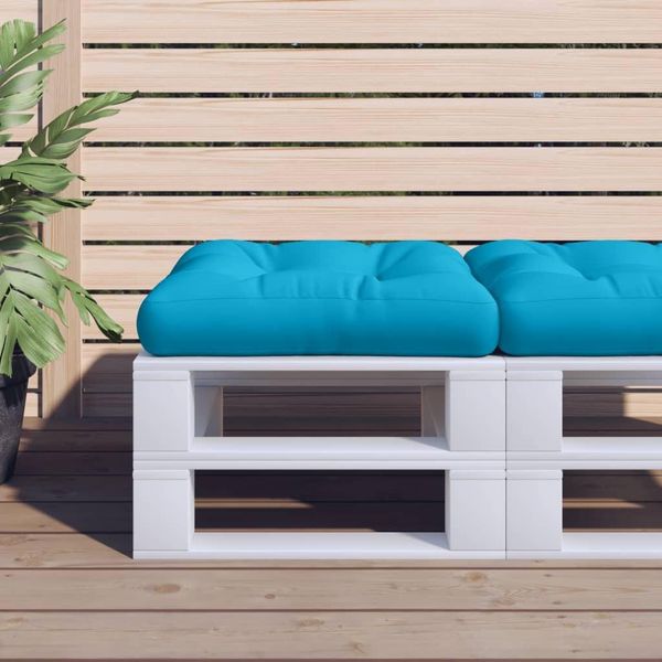 Cuscino Per Pallet Blu 50X50X12 Cm In Tessuto - Cuscini Per Mobili Da Giardino 360429-image