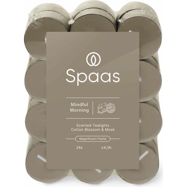 Spaas Candeline Profumate, Confezione Piatta, 4,5 Ore, 24 Pezzi, Mindful Morning-image