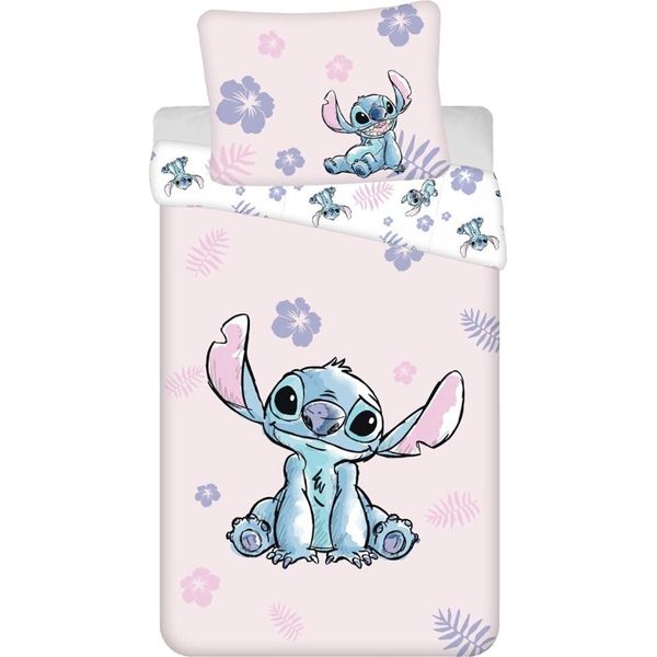 Lilo & Stitch - Fiori - Set Di Biancheria Da Letto AG3678 (Letto Singolo) (Rosa/Colore)-image