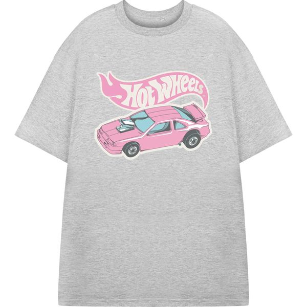 Hot Wheels - Maglietta Da Donna A Maniche Corte NS8806 (S) (Grigio Screziato)-image