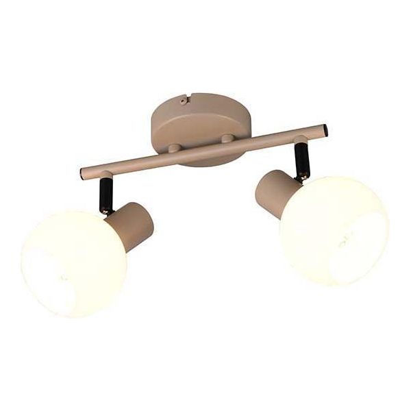 Lampada Da Soffitto, Metallo, Beige Caldo, E14, 2 Luci, L 25 Cm-image
