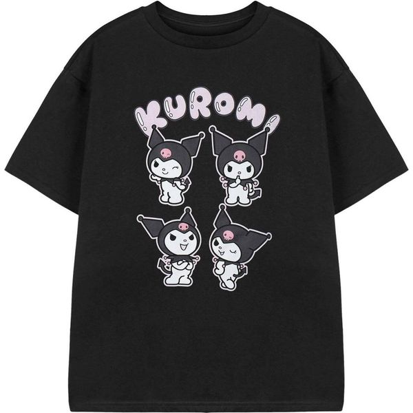 Hello Kitty - T-Shirt Da Bambina A Maniche Corte NS8774 (140) (Nero)-image