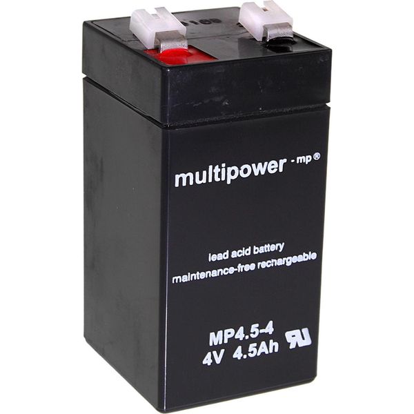 Batteria Al Piombo Multipower MP4,5-4 Pb 4V 4,5Ah Faston 4,8Mm-image
