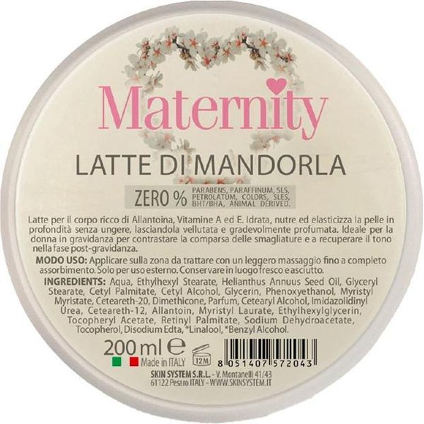 Skinsystem Meternity Latte Di Mandorla 200Ml - Latte Pre E Post Gravidanza-image