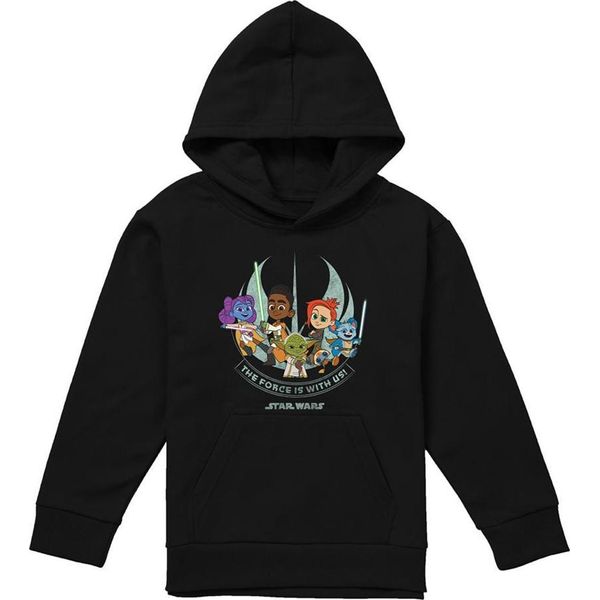 Star Wars: Le Avventure Dei Giovani Jedi - "La Forza è Con Noi"" Kapuzenpullover Per Bambini TV24567 (128) (Marine)"-image