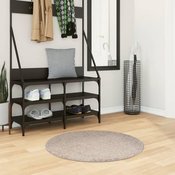 Stabli MöBel Tappeto Shaggy Pamplona A Pelo Alto Moderno Beige Ø 80 Cm - Tappeti Di Design CC5684588 1Pacco-image