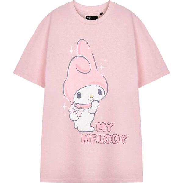 Hello Kitty - T-Shirt Da Donna A Maniche Corte NS8848 (S) (Rosa)-image