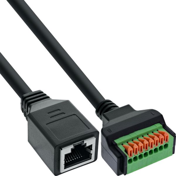 Inline® Presa RJ45 A Terminale Push-In, 8 Pin, Cat.5E, Cavo Da 15Cm-image