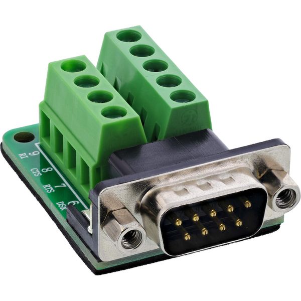 Inline® Morsettiera Connettore D-Sub 9, 2 File, Terminale A Vite-image
