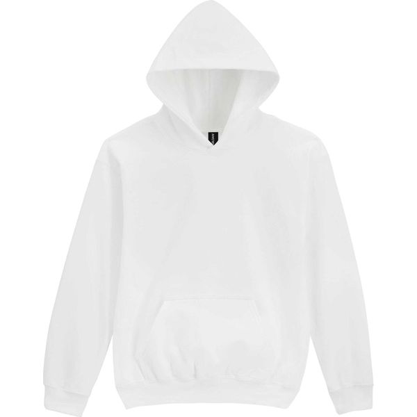Gildan - Felpa Con Cappuccio "Softstyle"" Per Bambini, Peso Medio, Pile BC7167 (128) (Bianco)"-image