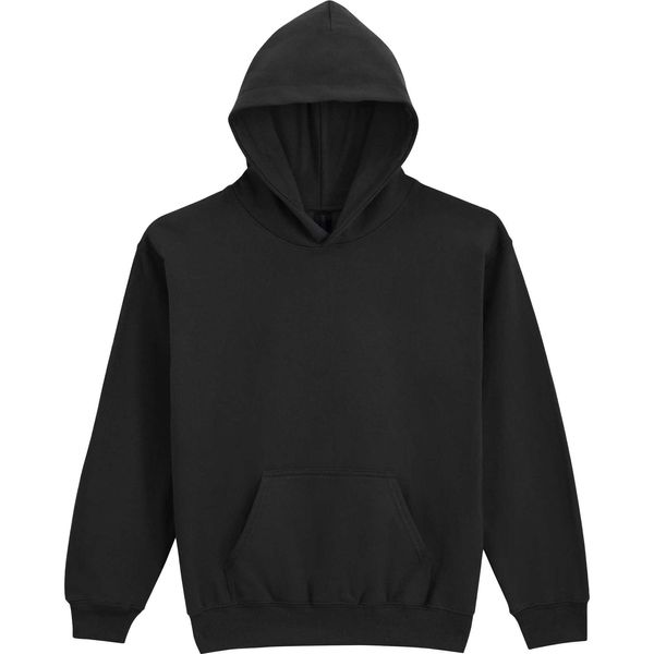 Gildan - Felpa Con Cappuccio "Softstyle"" Per Bambini, Peso Medio, Pile BC7167 (158-164) (Nero)"-image