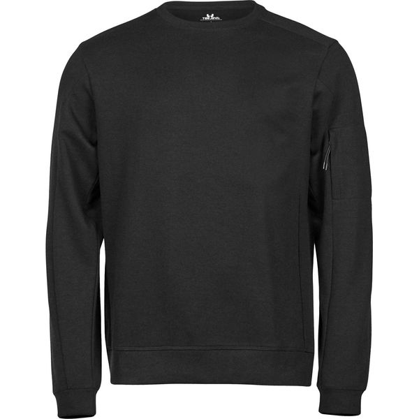 Tee Jays - Felpa Da Uomo, Girocollo, Atletica BC7157 (Xs) (Nero)-image
