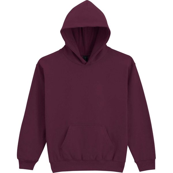 Gildan - Felpa Con Cappuccio "Softstyle"" Per Bambini, Peso Medio, Pile BC7167 (128) (Rosso Vino)"-image