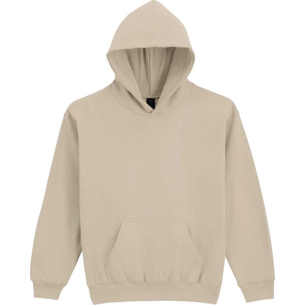 Gildan - Felpa Con Cappuccio "Softstyle"" Per Bambini, Peso Medio, Felpa BC7167 (128) (Sabbia)"-image