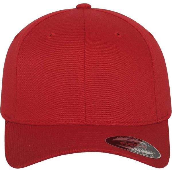 Flexfit - Cappellino Da Baseball Per Uomo/Donna Unisex, Lana Pettinata BC7201 (S-M) (Rosso)-image