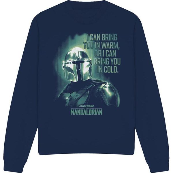 Star Wars: The Mandalorian - Felpa "Bring You In Cold"" Per Uomo/Donna Unisex TV30099 (L) (Blu Navy)"-image