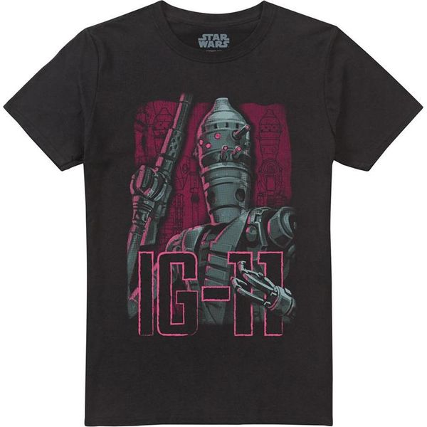 Star Wars: The Mandalorian - Maglietta "Ig11"" Per Uomo/Donna Unisex TV30173 (5XL) (Nero)"-image