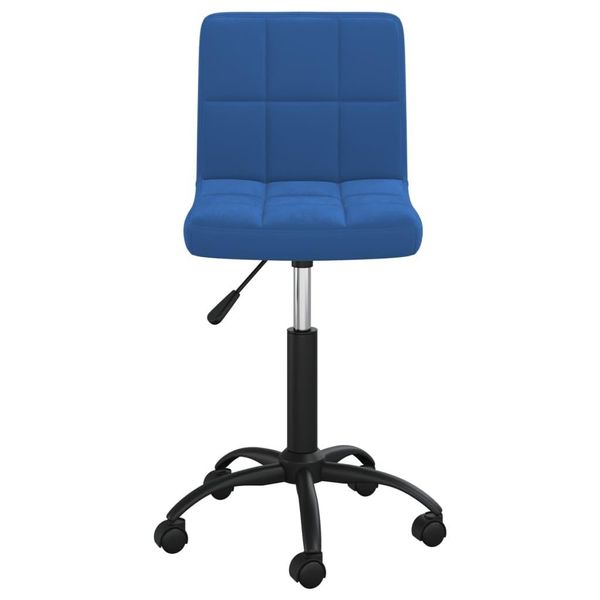 Syfax™ Sedia Da Pranzo Girevole Blu In Velluto-image