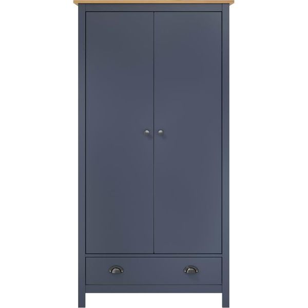 Syfax™ Armadio A 2 Ante Hill Grigio 89X50X170 Cm In Legno Di Pino-image