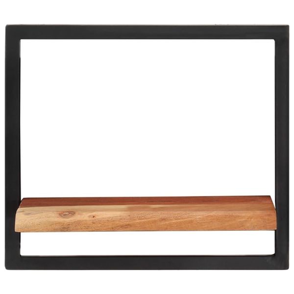 Syfax™ Mensole Parete 2 Pz 40X24X35 Cm Legno Massello Acacia E Acciaio-image