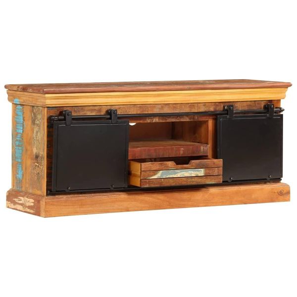 Syfax™ Mobile Porta Tv 110X30X45 Cm In Legno Massello Di Recupero-image