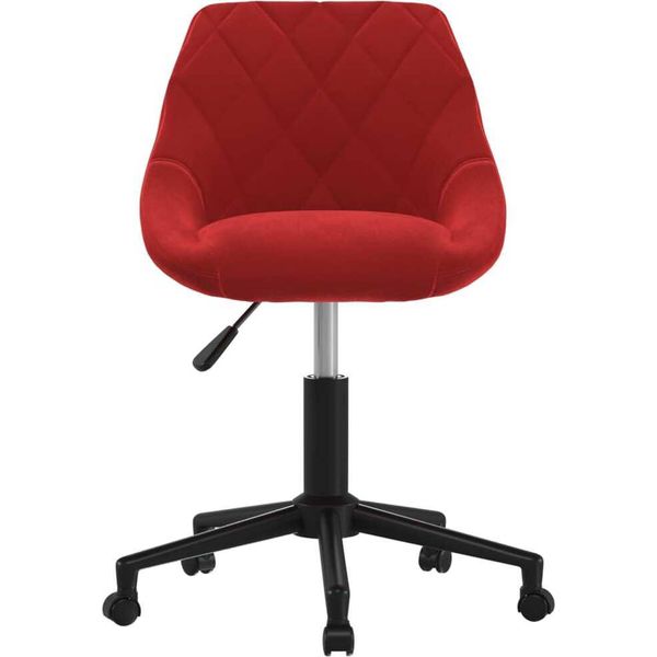 Syfax™ Sedia Da Pranzo Girevole Rosso Vino In Velluto-image